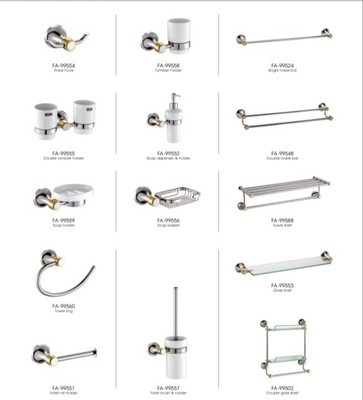 全铜镀金卫浴挂件 奢华品质与工程批发的完美结合